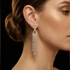 Brinco infinito festa folheado a ouro 18k feminino