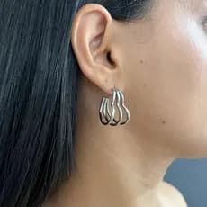 Brinco Argola De Aço Inoxidavel  Feminino Antialérgico coração