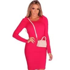 Vestido Canelado Adulto Manga Longa Bufante Princesa