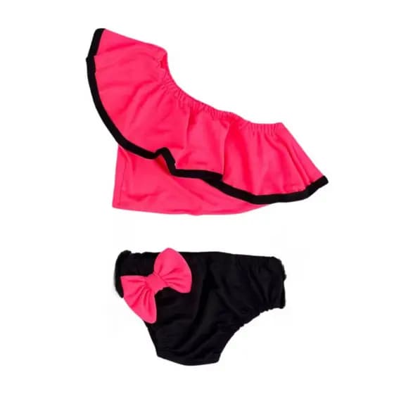 Biquíni Infantil De Laço Para Meninas Moda Praia Verão