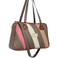 Bolsa Feminina Modelo de Ombro em Courino C/ Alça Transversal Regulável Moda Exclusiva New Vale