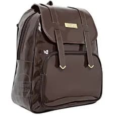 Mochila Feminina Reforçada Modelo em Verniz Mochilinha Para o Seu Dia Dia