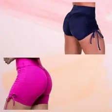 Kit 2 Shorts Feminino Empina Bumbum Fitness Praia Academia Caminhada Yoga
