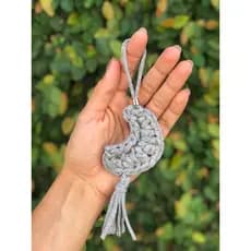 kit 10 Chaveiro de lua em fio de malha artesanal / feito a mao / presente / lembrancinha