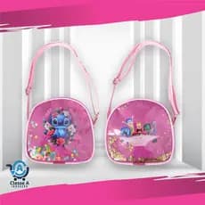 Bolsinha Infantil Stitch Divertidamente Menina Transversal Personagem Desenho Bolsa Alça Ajustável