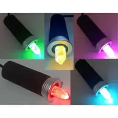 Lanterna De Cromoterapia Com Ponta De Cristal Fio De 3 Mts Controle Remoto 16 cores( Escolha a cor do Acabamento)