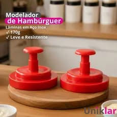 Hamburgueira Artesanal Caseira Modelador de Hamburguer Forma Hamburguer 170g