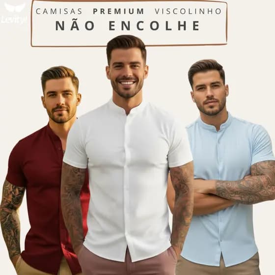 CAMISA MASCULINA LGBT GOLA PADRE VISCOLINHO UNISSEX ORGULHO