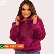 JAQUETA BLUSA PELINHO TEDDY FEMENINO INVERNO QUENTINHO FRIO AGASALHO PUFFER