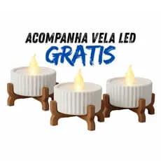 Kit Suporte para Vela LED Premium com Base Cruzada Decorativa Minimalista
