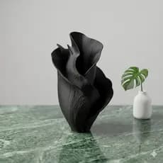 Escultura Pétala de Véu Vaso Decorativo Minimalista Centro de Mesa Sala Quarto