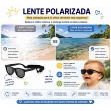 Óculos De Sol Baby Rosa Com Alça Ajustável 3m+ Bebê Lente Polarizado