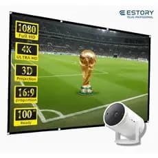 Tela de Projetor 120” Dobrável Matte White – Alta Definição para Filmes  Uso Interno e externos