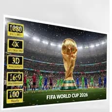 Tela de Projeção 180 Polegadas Profissional 16:9 Dobrável – Ideal para Projetores 4K e Full  Estory