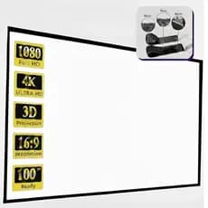 Telão De Projeção 100 Polegadas Velcro Facil Instalação Cinema Copa 2026 Externo e Interno