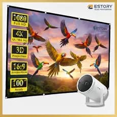 Telão de Projeção Dobravel 150 Polegadas Estilo Cinema
