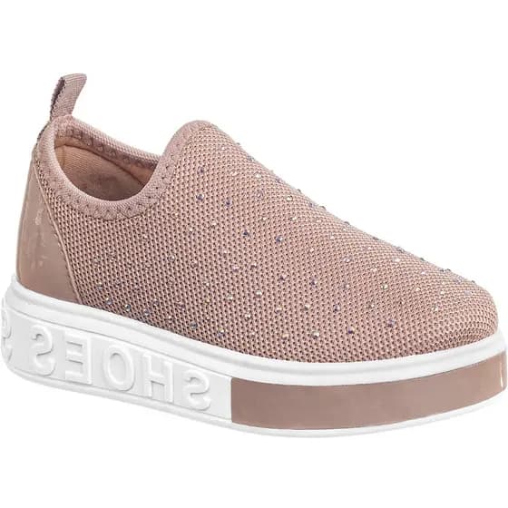 Tenis Meia Infantil GiGiL Teen Feminino Slip-on Calce Fácil Macio Leve Confortável Menina Festa Moda Atual Blogueira