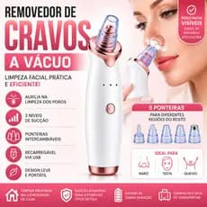 Removedor de Cravos a Vácuo Recarregável USB Limpador de Poros Facial 3 Níveis de Sucção