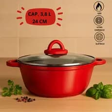 Caçarola de Alumínio com Revestimento Cerâmico 24CM