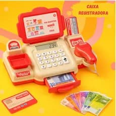 CAIXA REGISTRADORA COM FUNCAO  REAL INFANTIL PRESENTE MENINA BRINQUEDO