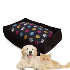 Cama Pet Caminha de Cachorro e Gato Colchonete Removivel Antiderrapante Quadrada Luxo Porte Grande e Pequeno
