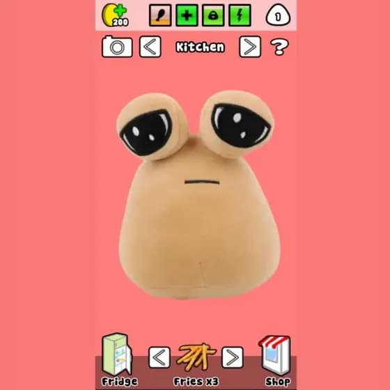 Pou Pelúcia Brinquedo Furdiburb Pet Alienígena 22cm Bichinho Emotion Macio e Fofo