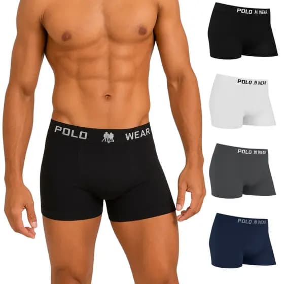 Cueca Masculina Polo Wear Sem Costura Original Adulto Microfibra 100% Poliéster Cores Sortidas
