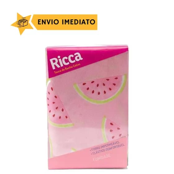 Touca De Banho Cetim Ricca Forro Impermeável E Confortável