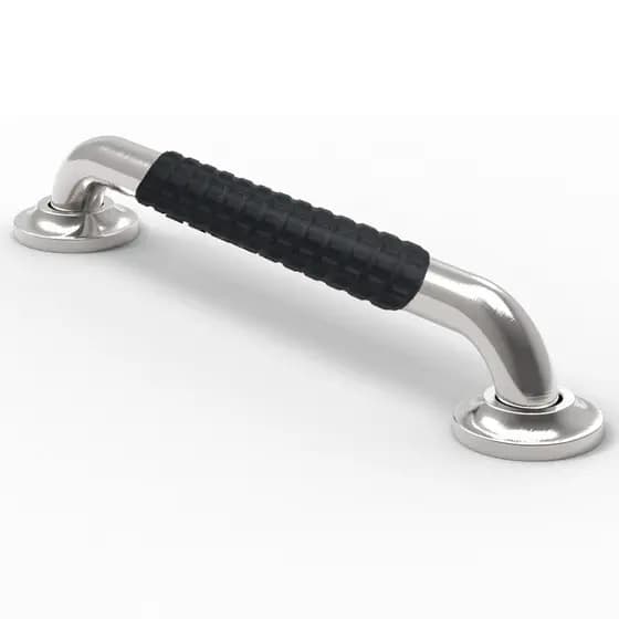 Barra de Apoio 30cm Inox Suporte Antiderrapante Idoso Gestante Criança Cadeirante Banheiro Box Casa Segurança Proteçao