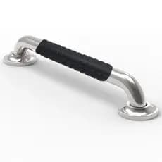 Barra de Apoio 30cm Inox Suporte Antiderrapante Idoso Gestante Criança Cadeirante Banheiro Box Casa Segurança Proteçao