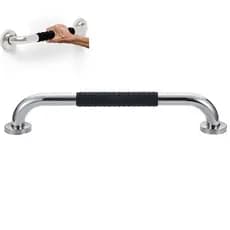 Barra de Apoio 30cm Inox Suporte Antiderrapante Banheiro Box Idoso Gestante Criança Cadeirante Casa Acessibilidade