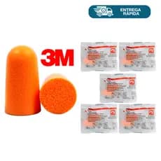 Kit 5 Protetor Auricular Plug Espuma 3M 1100 SEM CORDÃO Abafador Tampão Ouvido Para Dormir Ca 5674