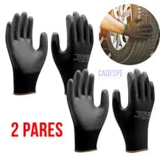 KIT 2 PARES Luva Multitato PU Tátil Proteção Segurança Epi Mecânico Eletricista Jardinagem Ca 42405
