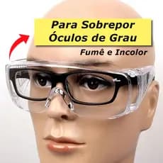 Óculos De Proteção SOBREPOR Óculos De Grau Protector Segurança Epi Hospitalar / Valeplast Ca 40186