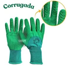 Luva Epi Coleta Pedreiro Corrugada Reforçada Multitato Emborrachada Borracha Obra - LDI Ca 42409