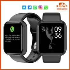 Relógio Smartwatch D20 Película Inclusa - Tela HD 40mm Y68 Coloca Foto Whatsapp Redes Sociais