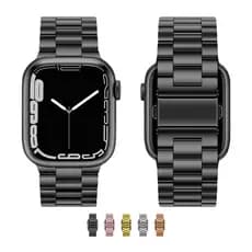 Pulseira Metálica Para Relógio Apple Watch e Smartwatch 49mm 45mm 44mm 42mm 41mm 40mm 38mm Aço Inox