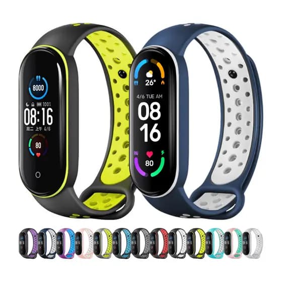 Pulseira Furadinha Para Mi Band 5 e 6 e 7 Silicone Ultra Macio Respirável Novo Lacrado À Pronta Entrega