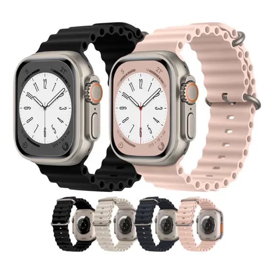 Pulseira Oceano Silicone Para Apple Watch e Iwo Medidas 38mm 40mm 41mm 42mm 44mm 45mm 49mm Ultra