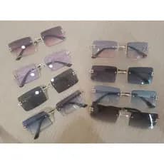 Óculos De Sol Quadrados tamanho media Moda Anti-Radiação UV Homens E Mulheres Rectângulo Retro