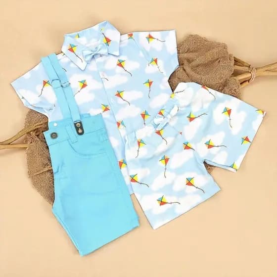 conjunto menino tematico aniversario pipa pipas tempo voa