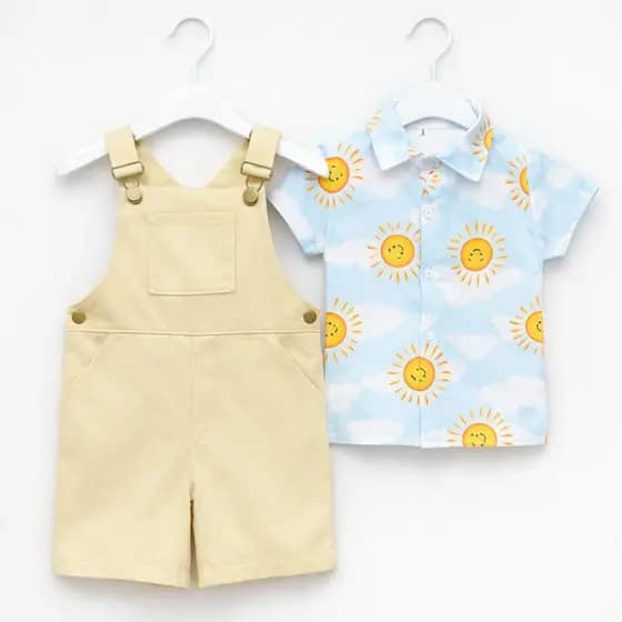 conjunto menino sol volta ao solzinho jardineira aniversario