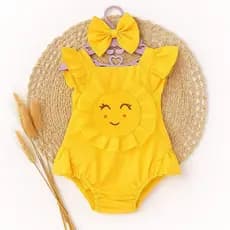 jardineira romper sol solzinho mesversario menina aniversario