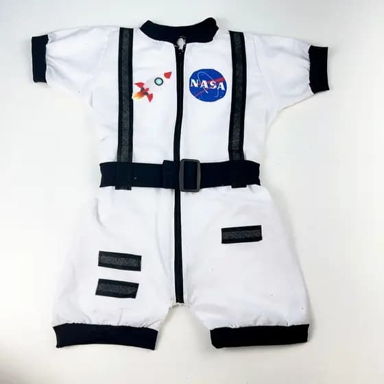 fantasia menino astronauta mesversario e aniversario algodão