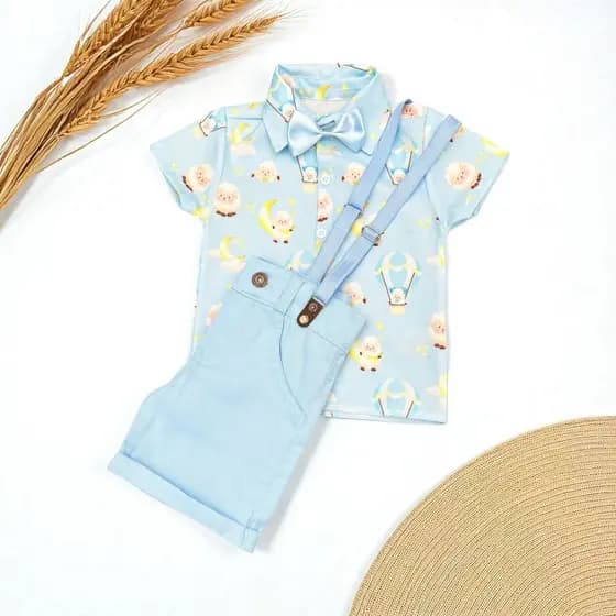 conjunto Menino temático aniversário ovelha ovelhinha