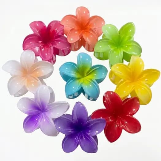 Kit de 3 Presilhas de Flor Sortidas Piranha de Cabelo