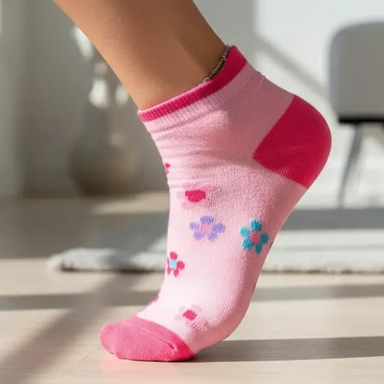 Kit Ate 12 Pares De Meia Feminina Estampada Soquete Cano Curto Cores Variadas 35 ao 40