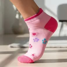 Kit Ate 12 Pares De Meia Feminina Estampada Soquete Cano Curto Cores Variadas 35 ao 40
