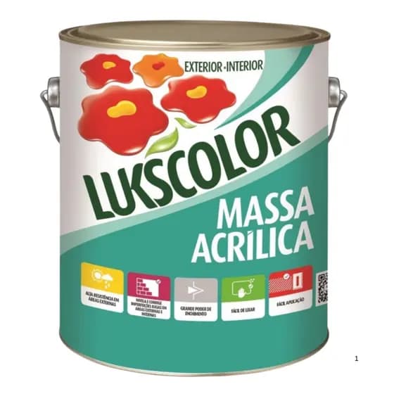 Massa Corrida Acrílica Lukscolor Galão 3,6lts