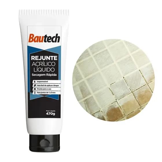 Rejunte Acrílico Pronto Líquido Flexível 470g Bautech Cores